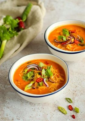  Laksa Sarawak - Ostra, kremowa zupa z makaronem i aromatycznym bulionem curry!